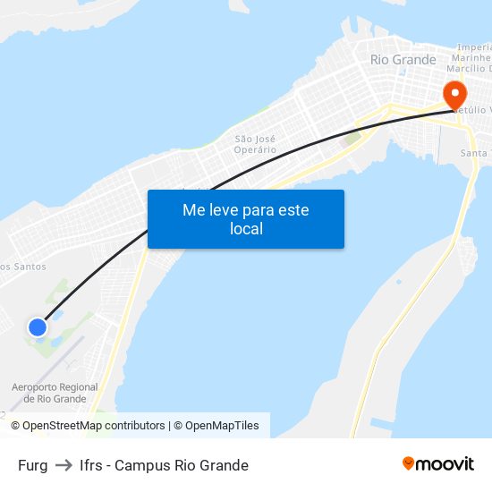 Furg to Ifrs - Campus Rio Grande map