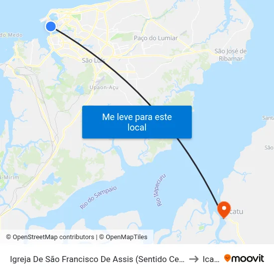 Igreja De São Francisco De Assis (Sentido Centro) to Icatu map