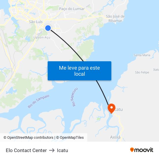 Elo Contact Center to Icatu map