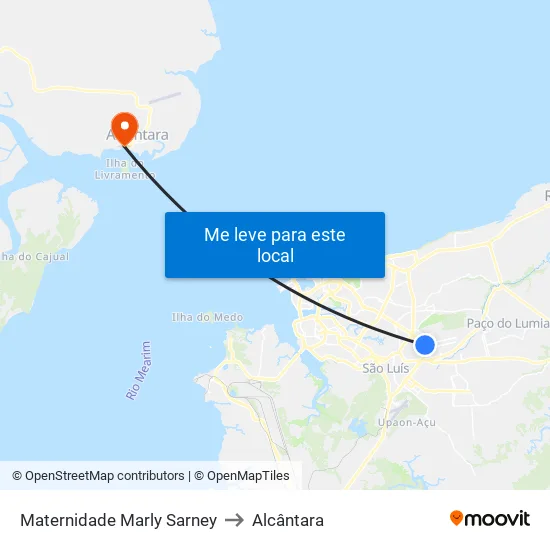Maternidade Marly Sarney to Alcântara map