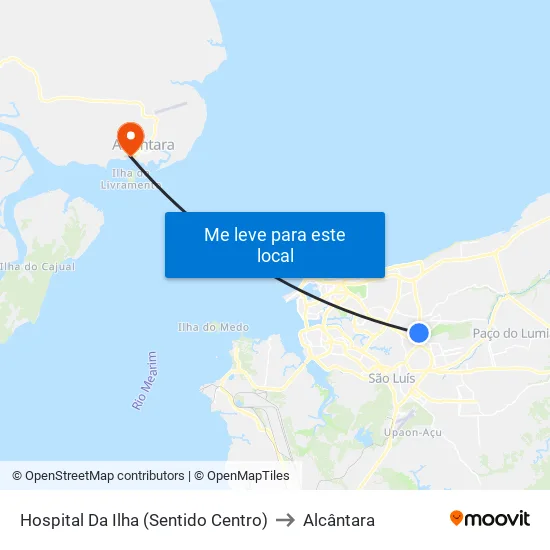 Hospital Da Ilha (Sentido Centro) to Alcântara map