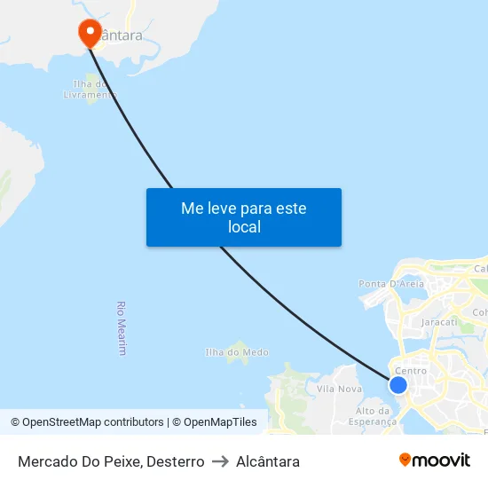 Mercado Do Peixe, Desterro to Alcântara map