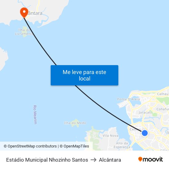 Estádio Municipal Nhozinho Santos to Alcântara map