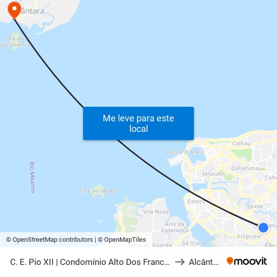 C. E. Pio XII | Condomínio Alto Dos Franceses to Alcântara map
