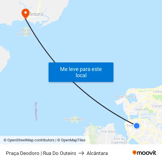 Praça Deodoro | Rua Do Outeiro to Alcântara map