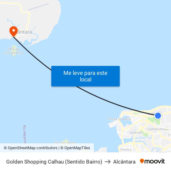 Golden Shopping Calhau (Sentido Bairro) to Alcântara map