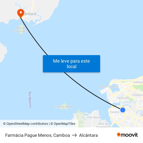 Farmácia Pague Menos, Camboa to Alcântara map