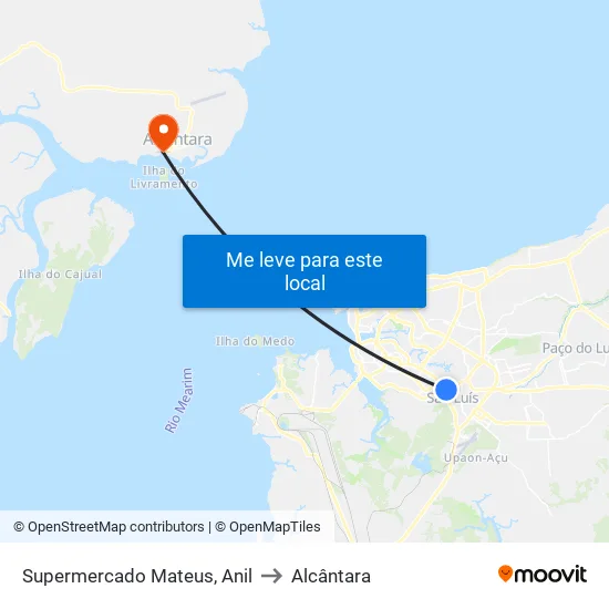 Supermercado Mateus, Anil to Alcântara map