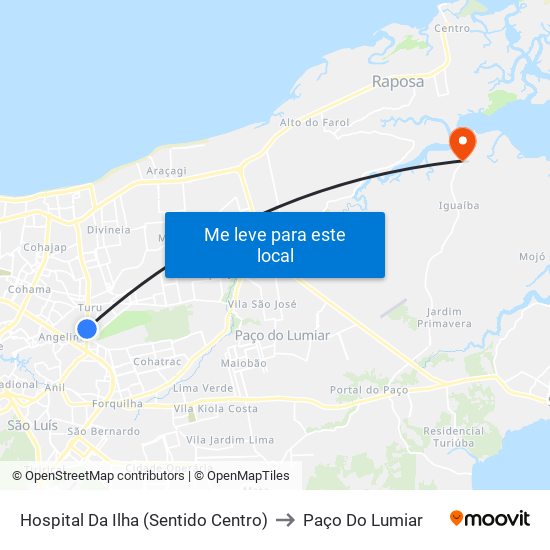 Hospital Da Ilha (Sentido Centro) to Paço Do Lumiar map