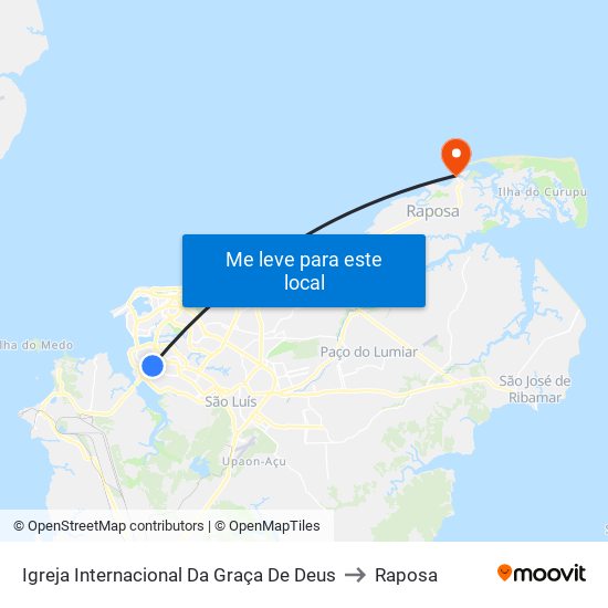 Igreja Internacional Da Graça De Deus to Raposa map