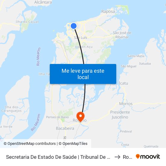 Secretaria De Estado De Saúde | Tribunal De Contas Do Estado Do Maranhão to Rosário map