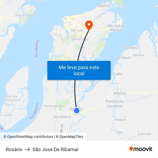 Rosário to São José De Ribamar map