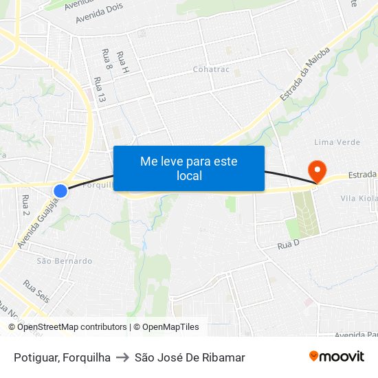 Potiguar, Forquilha to São José De Ribamar map