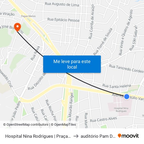 Hospital Nina Rodrigues | Praça Da Conceição to auditório Pam Diamante map