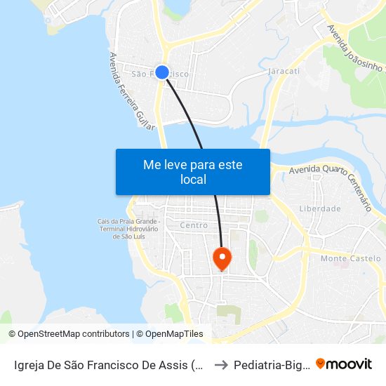 Igreja De São Francisco De Assis (Sentido Centro) to Pediatria-Big help 1 map