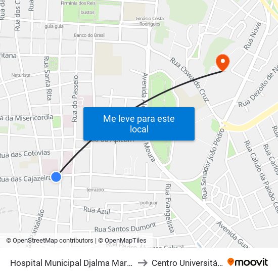 Hospital Municipal Djalma Marques (Socorrão I) to Centro Universitário Estácio map