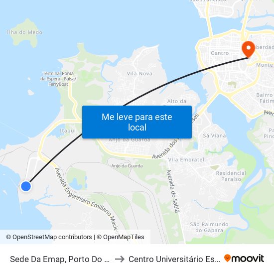 Sede Da Emap, Porto Do Itaqui to Centro Universitário Estácio map