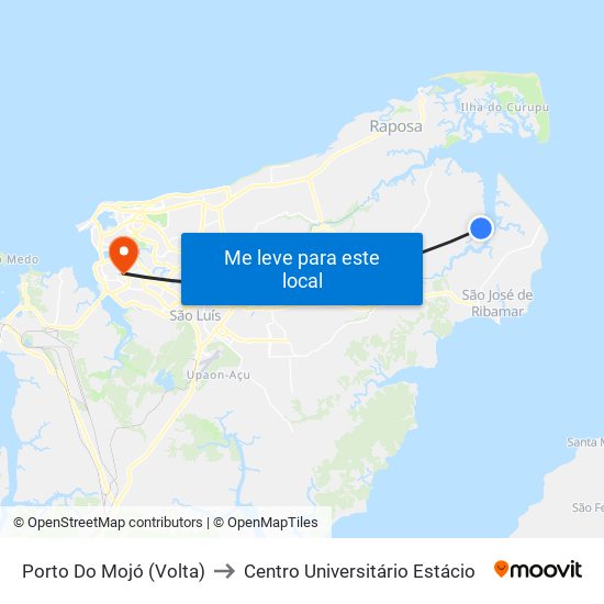 Porto Do Mojó (Volta) to Centro Universitário Estácio map