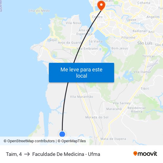 Taim, 4 to Faculdade De Medicina - Ufma map