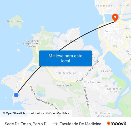 Sede Da Emap, Porto Do Itaqui to Faculdade De Medicina - Ufma map
