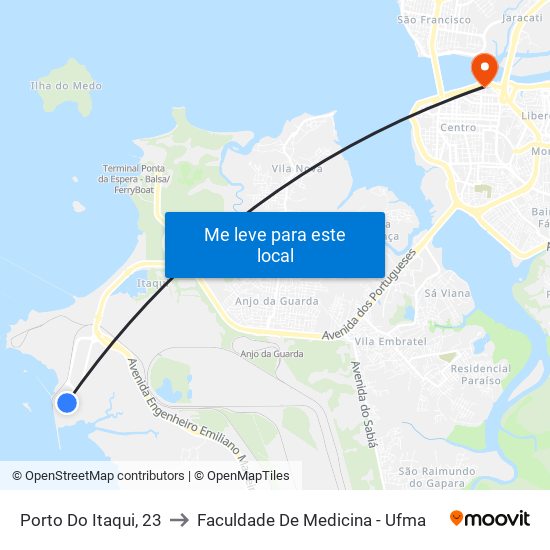 Porto Do Itaqui, 23 to Faculdade De Medicina - Ufma map