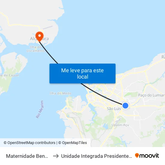 Maternidade Benedito Leite | A Renovar to Unidade Integrada Presidente John Kennedy map