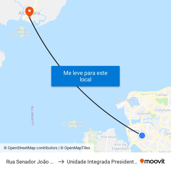 Rua Senador João Pedro, Fabril to Unidade Integrada Presidente John Kennedy map