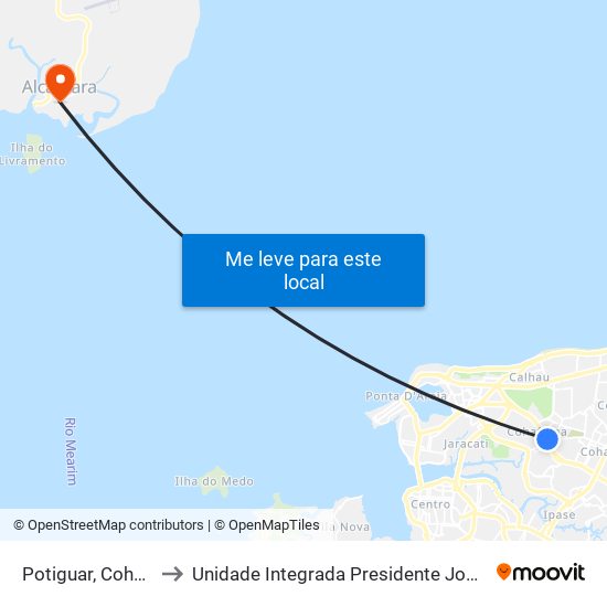 Potiguar, Cohafuma to Unidade Integrada Presidente John Kennedy map