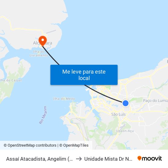 Assaí Atacadista, Angelim (Sentido Bairro) to Unidade Mista Dr Neto Guterres map
