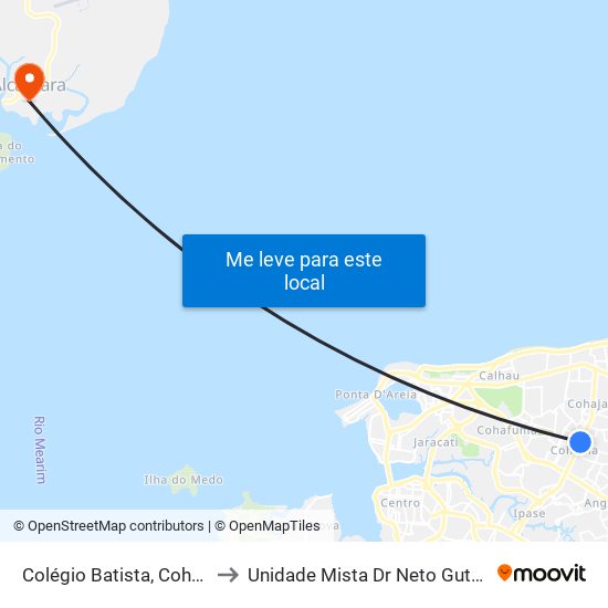 Colégio Batista, Cohama to Unidade Mista Dr Neto Guterres map