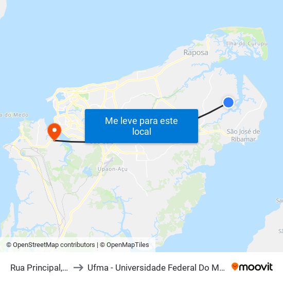 Rua Principal, 47e to Ufma - Universidade Federal Do Maranhão map