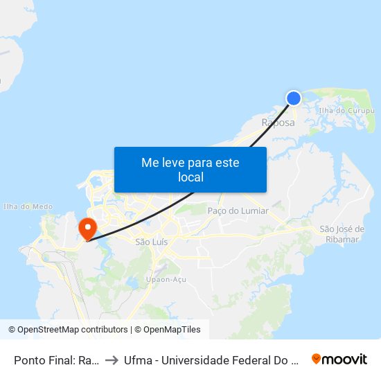 Ponto Final: Raposa to Ufma - Universidade Federal Do Maranhão map