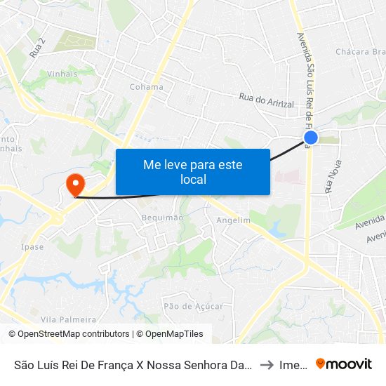 São Luís Rei De França X Nossa Senhora Da Vitória (Sentido Bairro) to Imedical map