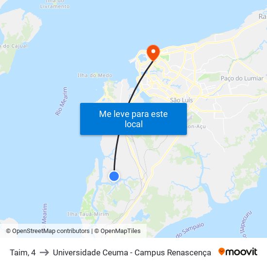 Taim, 4 to Universidade Ceuma - Campus Renascença map
