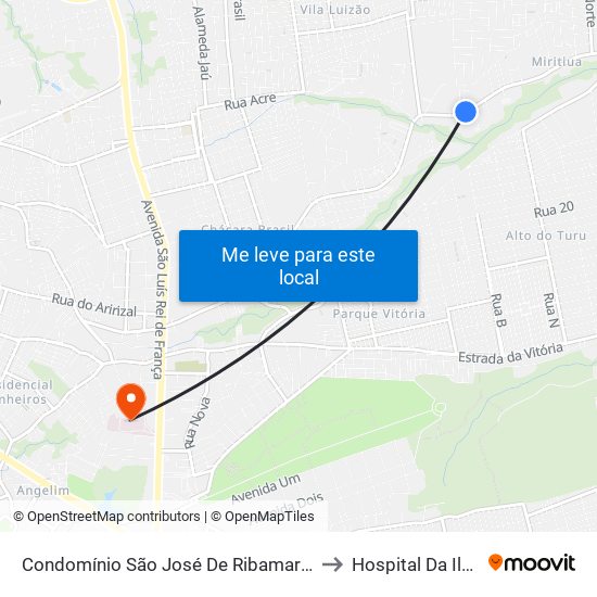 Condomínio São José De Ribamar II to Hospital Da Ilha map