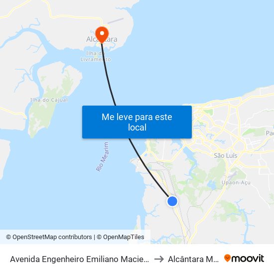 Avenida Engenheiro Emiliano Macieira X Rua Da Igreja (Sentido Centro) to Alcântara Maranhão Brazil map