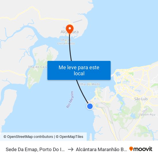 Sede Da Emap, Porto Do Itaqui to Alcântara Maranhão Brazil map