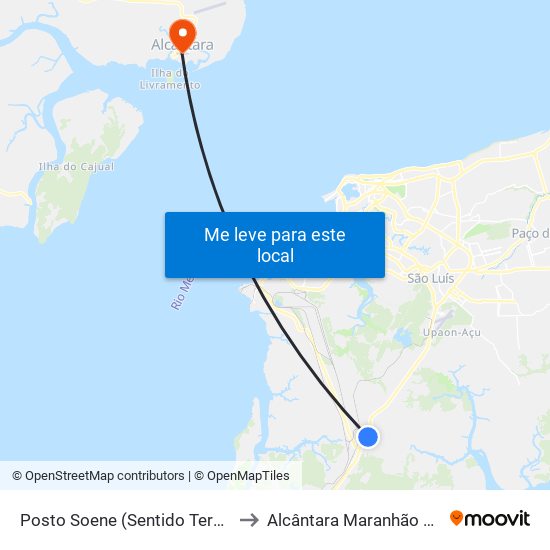 Posto Soene (Sentido Terminal) to Alcântara Maranhão Brazil map