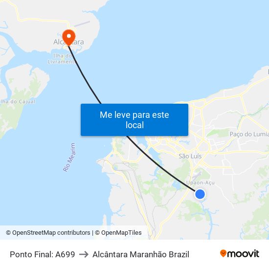 Ponto Final: A699 to Alcântara Maranhão Brazil map