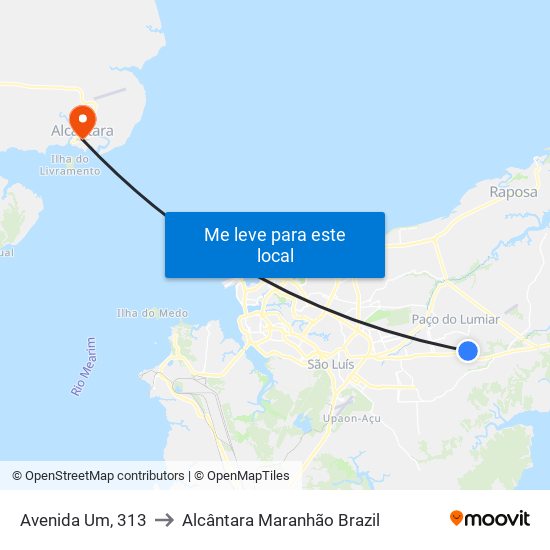 Avenida Um, 313 to Alcântara Maranhão Brazil map