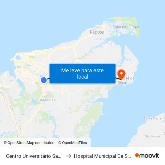 Centro Universitário Santa Teresinha - Cest to Hospital Municipal De São José De Ribamar map