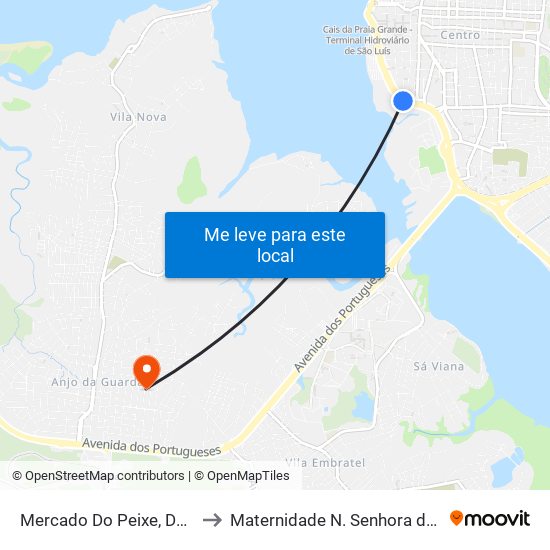 Mercado Do Peixe, Desterro to Maternidade N. Senhora da Penha map