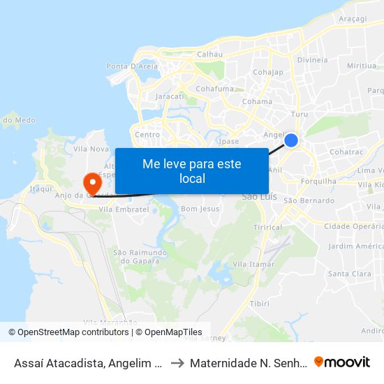 Assaí Atacadista, Angelim (Sentido Centro) to Maternidade N. Senhora da Penha map