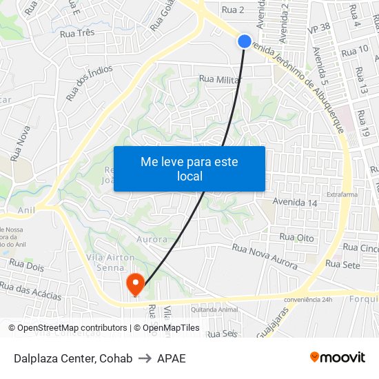 Dalplaza Center, Cohab to APAE map