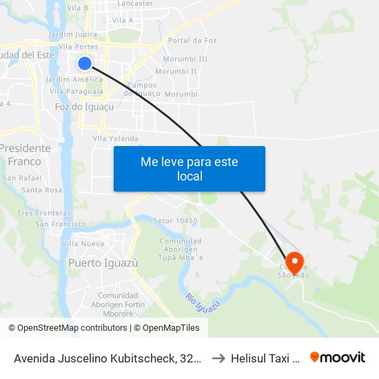 Avenida Juscelino Kubitscheck, 3287-3375 to Helisul Taxi Aero map