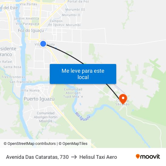 Avenida Das Cataratas, 730 to Helisul Taxi Aero map