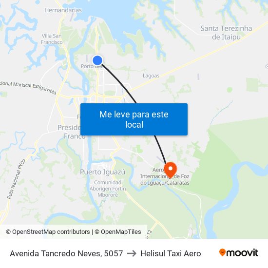 Avenida Tancredo Neves, 5057 to Helisul Taxi Aero map