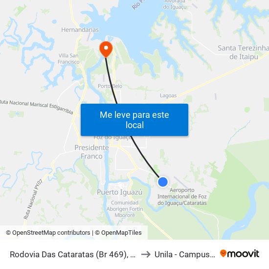 Rodovia Das Cataratas (Br 469), 4793 to Unila - Campus Pti map