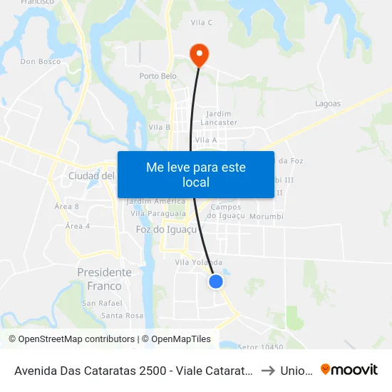 Avenida Das Cataratas 2500 - Viale Cataratas Hotel & Eventos to Unioeste map