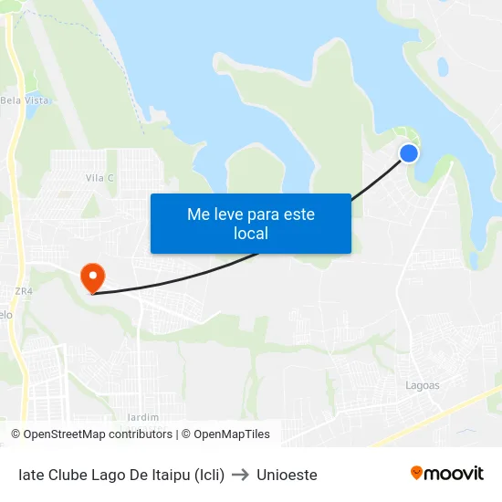 Iate Clube Lago De Itaipu (Icli) to Unioeste map